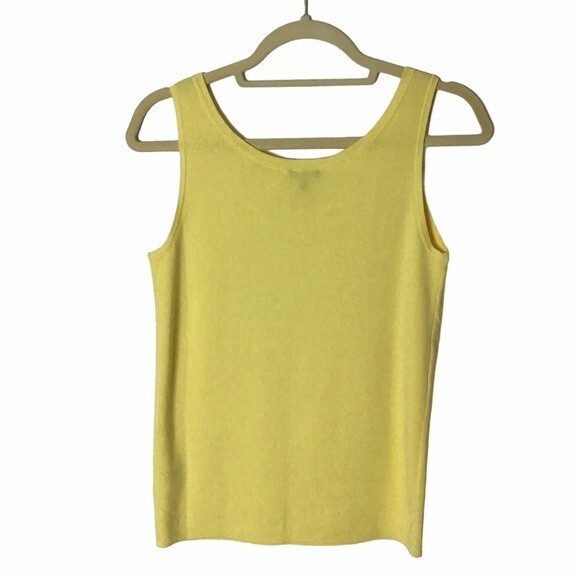 Talbots Knit Sleeveless Tank Top Sweater Yellow Size S - Picture 2 of 3